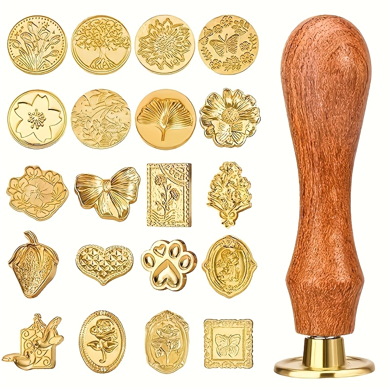 Wax Seal Stamp Set - Set stempel lilin 21 buah dengan