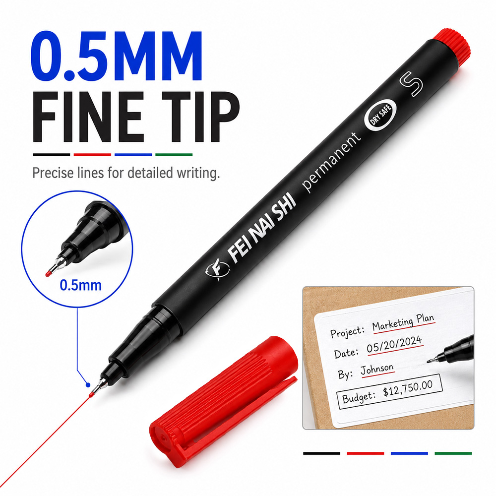 4/12 Buah Pena Spidol Permanen - Correction Pen Fine ulasan dan harga
