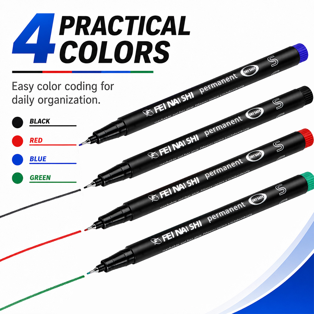 4/12 Buah Pena Spidol Permanen - Correction Pen Fine ulasan dan harga