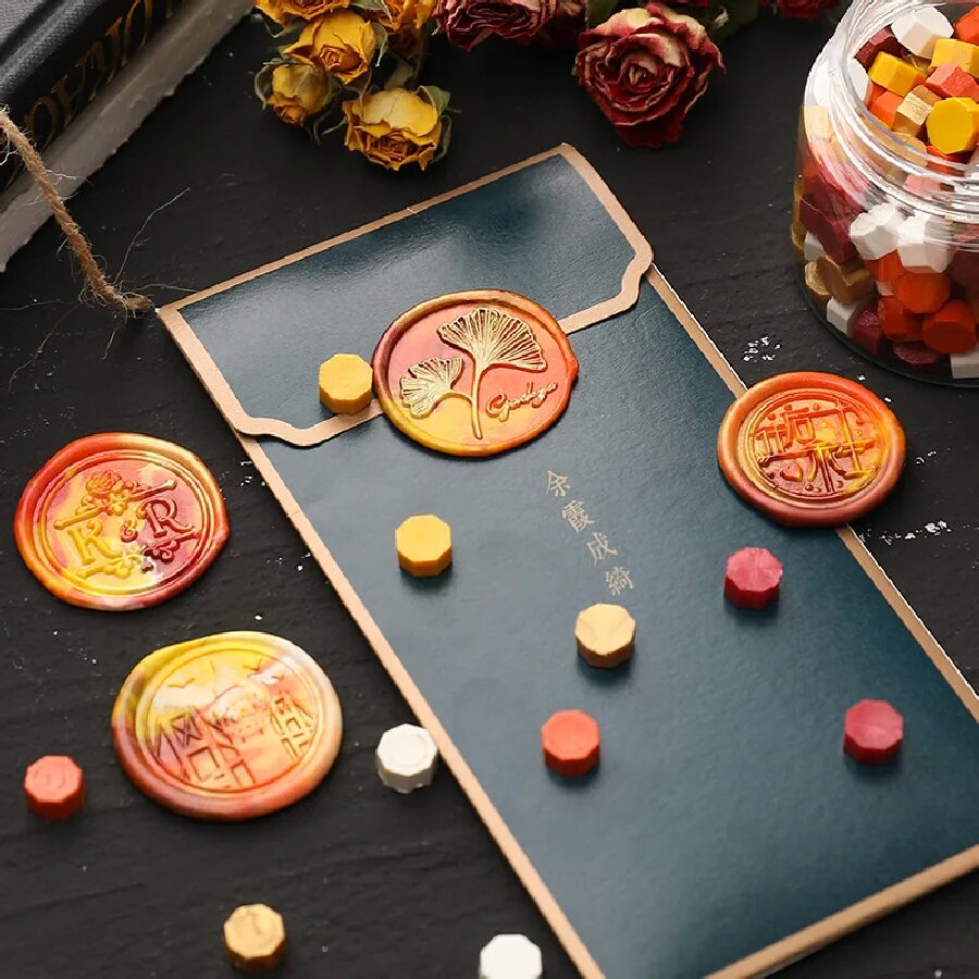 200 buah/kantong oktagon manik - Wax Seal Stamp Set ulasan dan harga